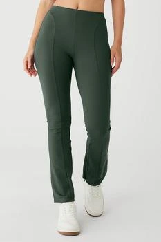 Alo | High-Waist 7/8 Zip It Flare Legging - Dark Cactus 满1件减$5.60, 满一件减$5.6