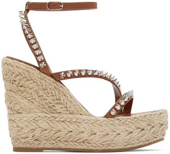 Christian Louboutin | Brown Mafaldina Zeppa 120 Heeled Sandals 