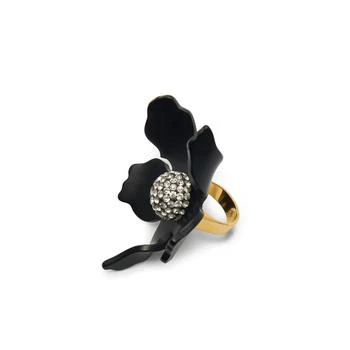 LELE SADOUGHI | Women's Crystal Lily Ring In Black,商家Premium Outlets,价格¥727