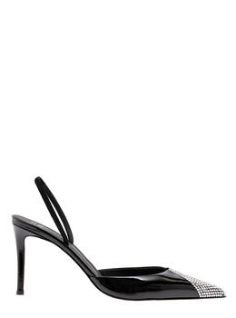 Giuseppe Zanotti | Black Pointed-toe Pumps with Crystals Woman Giuseppe Zanotti商品图片,6.8折