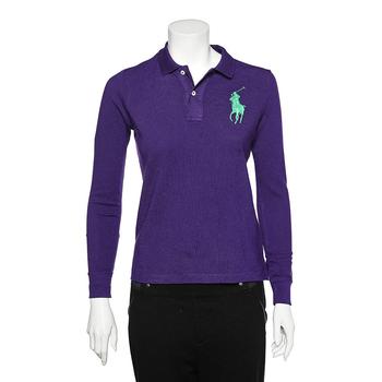 ralph lauren purple label, [二手商品] Ralph Lauren | Polo Ralph Lauren Purple Cotton Pique Long Sleeve Polo T-Shirt S商品图片 6.1折