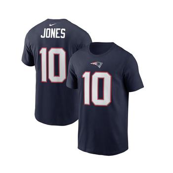 NIKE | Men's Mac Jones Navy New England Patriots 2021 NFL Draft First Round Pick Player Name & Number T-shirt商品图片,
