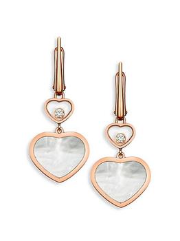 商品Chopard | Happy Hearts Diamond & Mother-Of-Pearl Drop Earrings,商家Saks Fifth Avenue,价格¥25709图片