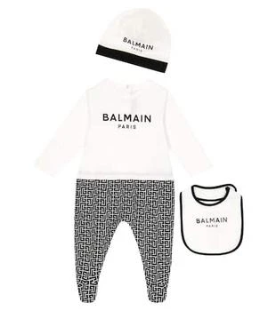 Balmain | 婴幼儿 — 连身衣围兜与帽子套装,商家MyTheresa CN,价格¥2771