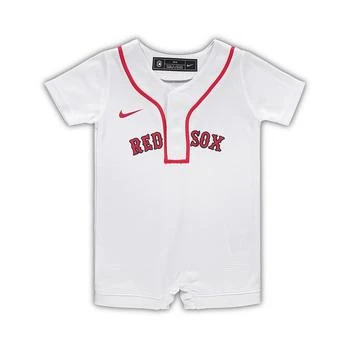 NIKE | Newborn and Infant Boys and Girls White Boston Red Sox Official Jersey Romper 独家减免邮费