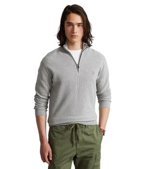 商品Ralph Lauren | Mesh-Knit Cotton 1/4 Zip Sweater,商家Zappos,价格¥395图片