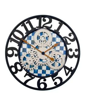 MacKenzie-Childs | Royal Check Small Farmhouse Wall Clock,商家Neiman Marcus,价格¥1230