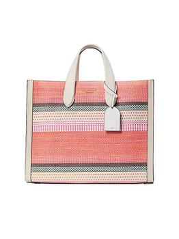 Kate Spade托特包, Kate Spade | Manahttan Stripe Woven Tote商品图片 7折