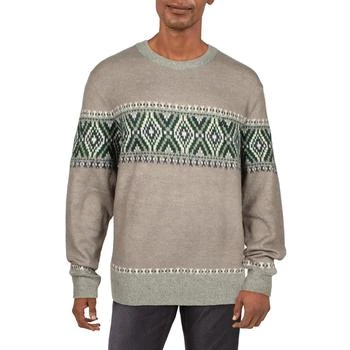 推荐Nautica Mens    Aztec Print Ribbed Trim Crewneck Sweater商品