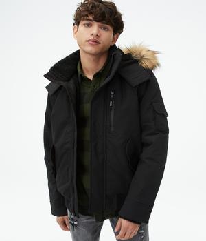 product Aeropostale Men's Faux Fur Hooded Parka image