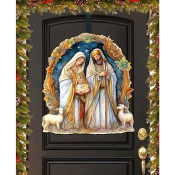 商品Designocracy | Nostalgic Nativity Scene Christmas Wooden Wall Decor Door Decor G. DeBrekht,商家Macy's,价格¥1130图片