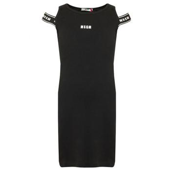 商品Black Sleeveless Cotton Logo Dress,商家Designer Childrenswear,价格¥185图片
