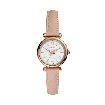 Fossil | Carlie Mini Three-Hand Leather Watch商品图片,7.5折起, 独家减免邮费