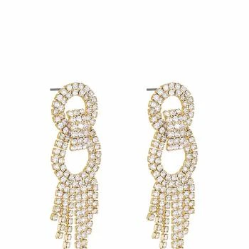 Ettika Jewelry | Crystal Gatsby 18k Gold Plated Statement Earrings,商家Verishop,价格¥380