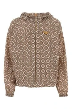 Prada | Prada Allover Printed Hooded Jacket 7.6折