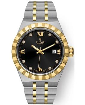 Tudor | Tudor Royal Black Diamond Dial Stainless Steel and Yellow Gold Unisex Watch M28303-0005商品图片,9.4折, 独家减免邮费