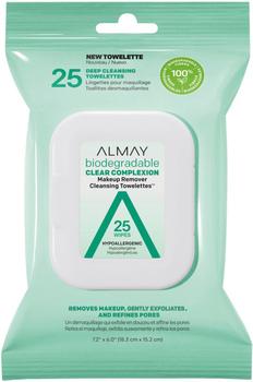 商品Almay | Biodegradable Clear Complexion Makeup Remover Cleansing Towelettes,商家eCosmetics,价格¥52图片