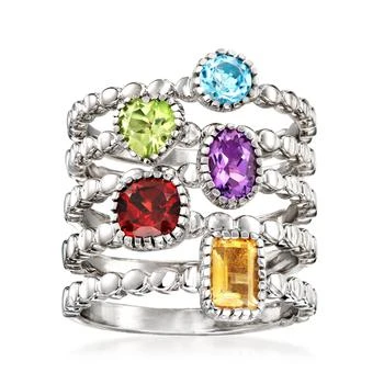 Ross-Simons Multi-Gemstone Jewelry Set: 5 Rings in Sterling Silver