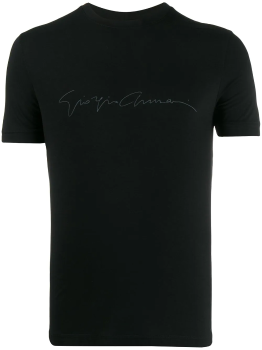 Giorgio Armani | GIORGIO ARMANI 男士黑色粘胶纤维字母LOGO印花圆领短袖T恤 6GST56-SJP4Z-UC99商品图片,满$100享9.5折, 满折
