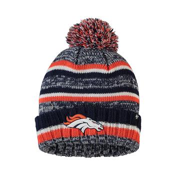 product Youth Boys Navy Denver Broncos Boondock Cuffed Knit Hat with Pom image
