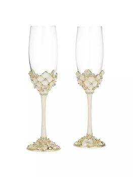 Olivia Riegel | Dogwood 2-Piece Champagne Flute Set,商家Saks Fifth Avenue,价格¥2026