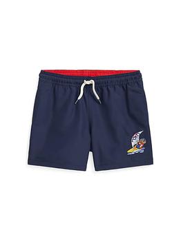 ralph lauren bear直邮, Ralph Lauren | Little Boy's & Boy's Windsurfing Polo Bear Swim Trunks商品图片 5折