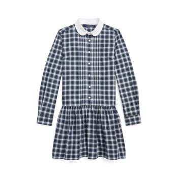 商品Ralph Lauren | Plaid Stretch Poplin Shirtdress (Big Kids),商家Zappos,价格¥566图片