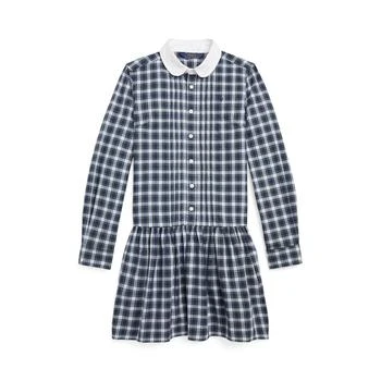 Ralph Lauren | Plaid Stretch Poplin Shirtdress (Big Kids),商家Zappos,价格¥508