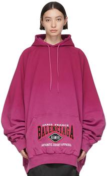 巴黎世家卫衣价格, Balenciaga | Pink Cotton Hoodie商品图片 