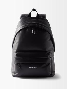 推荐Puffy padded leather backpack商品