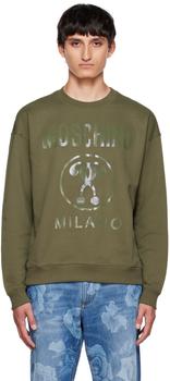 时尚莫斯奇诺卫衣男装, Moschino | Khaki Double Question Mark Sweatshirt商品图片 额外8.5折, 额外八五折