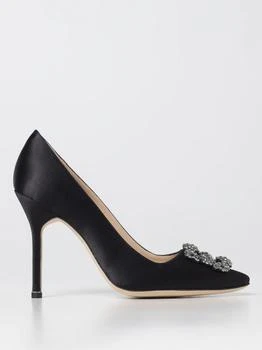 推荐Manolo Blahnik Hangisi pumps in satin商品