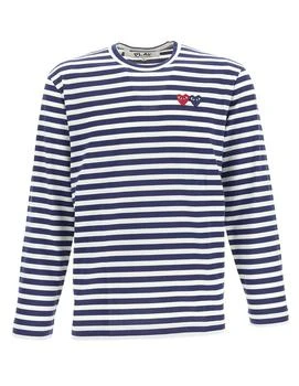推荐Comme des Garçons Play Striped Long-Sleeved T-Shirt商品