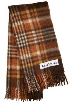 艾克妮衣服, Acne Studios | Vally tartan alpaca-blend blanket scarf商品图片 6折
