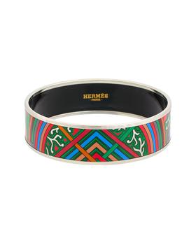 爱马仕手镯上海, [二手商品] Hermes | Hermes Palladium Plated Du Vent L Folk Painted Enamel Bangle (Authentic商品图片 