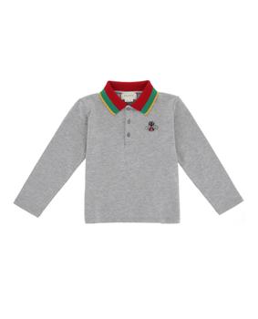 Gucci | Kids Embroidered Long Sleeve Polo商品图片,4.3折×额外9折, 独家减免邮费, 额外九折