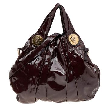 古驰托特包, [二手商品] Gucci | Gucci Burgundy Patent Leather Large Hysteria Tote商品图片 4折