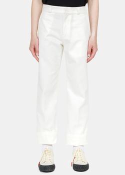 Loewe | Loewe White Drill Cotton Pants商品图片,5折