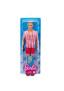 KEN BARRELL, Barbie | Barbie Ken 60th Anniversary Doll 1 in Throwback Beach Look with Swimsuit & Sandals商品图片 