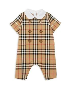 Burberry | Unisex Check Stretch Cotton Playsuit - Baby 