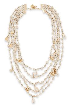 ROSANTICA, ROSANTICA | Maratea gold-tone, shell and bead necklace商品图片 4折