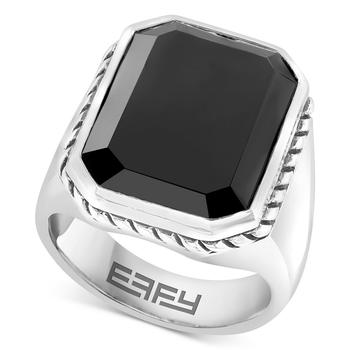 商品Effy | EFFY® Men's Onyx Ring in Sterling Silver,商家Macy's,价格¥1112图片