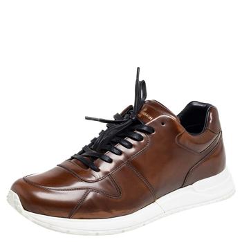 lv男鞋怎么样, [二手商品] Louis Vuitton | Louis Vuitton Tan Leather Lace Up Low Top Sneakers Size 41.5商品图片 9.2折, 满1件减$100, 满减