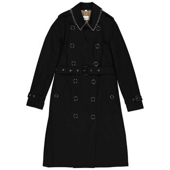 burberry风衣, Burberry | Black Ring-pierced Cotton Gabardine Kensington-fit Trench Coat商品图片 7折