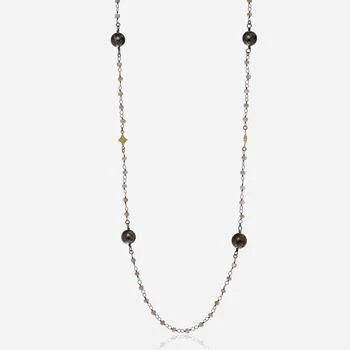 推荐Armenta Old World 18K Yellow Gold, Champagne Diamond and Mystic Moonstone Station Necklace商品