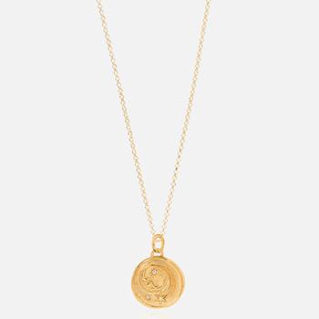 推荐Hermina Athens Women's Luna Small Thin Necklace - Gold商品