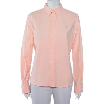 推荐Ralph Lauren Orange Cotton Button Front Custom Fit Shirt L商品