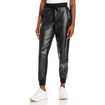 AQUA | Aqua Womens Faux Leather Sweatpants Jogger Pants商品图片,1.4折