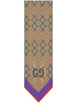 推荐GUCCI - Gg Patchwork Backgammon-print Silk Foulard商品