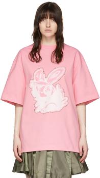 We11done | Pink Cotton T-Shirt商品图片,4.6折